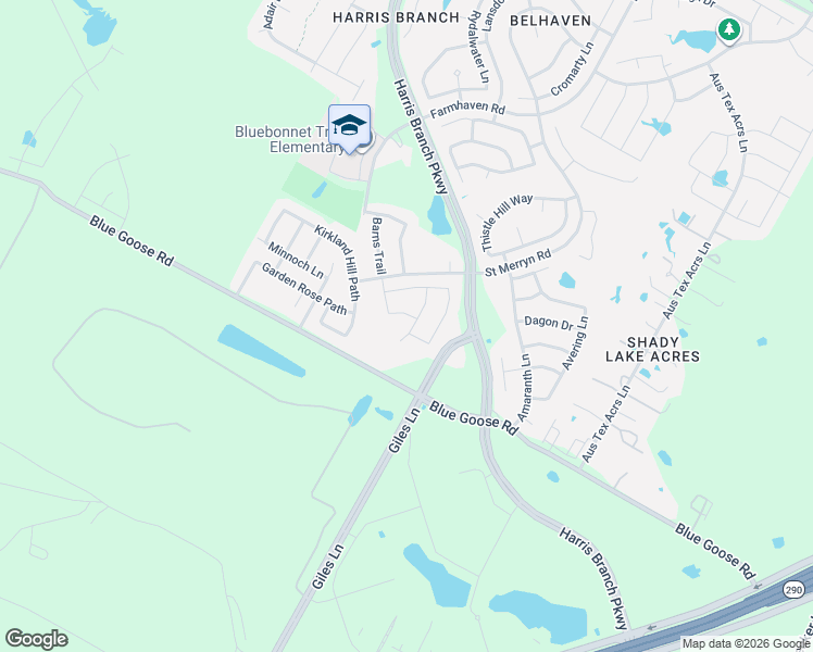 map of restaurants, bars, coffee shops, grocery stores, and more near 10905 Roderick Lawson Lane in Austin