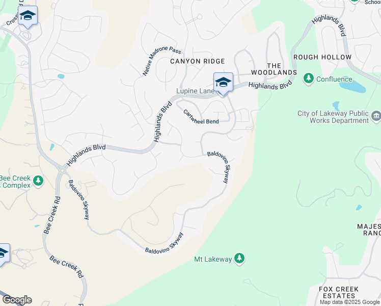 map of restaurants, bars, coffee shops, grocery stores, and more near 252 Baldovino Skyway in Briarcliff