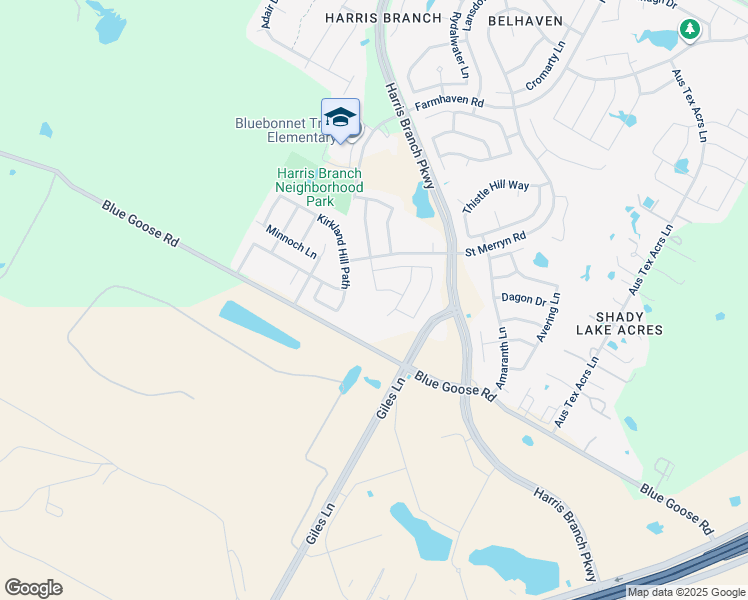 map of restaurants, bars, coffee shops, grocery stores, and more near 6701 Crosne Street in Austin