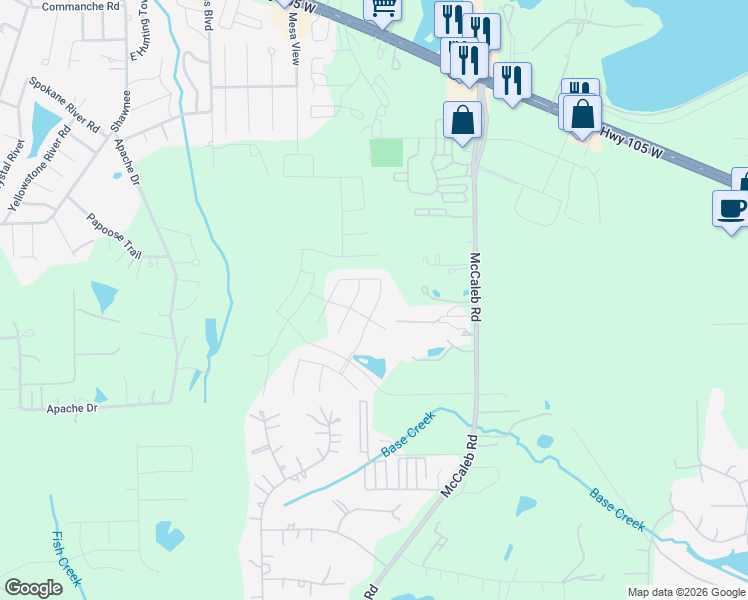 map of restaurants, bars, coffee shops, grocery stores, and more near 3098 Chapel Road in Montgomery