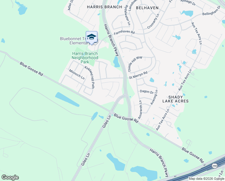 map of restaurants, bars, coffee shops, grocery stores, and more near 11001 Roderick Lawson Lane in Austin