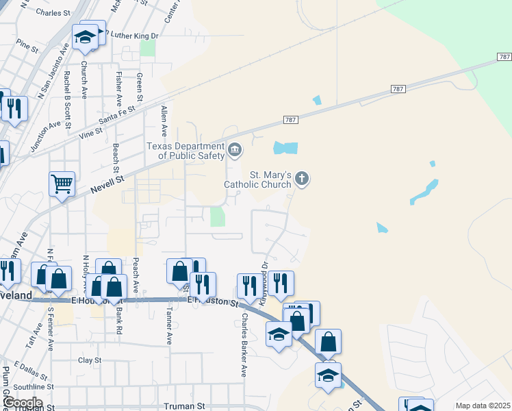 map of restaurants, bars, coffee shops, grocery stores, and more near 710 Foxmeadows Lane in Cleveland