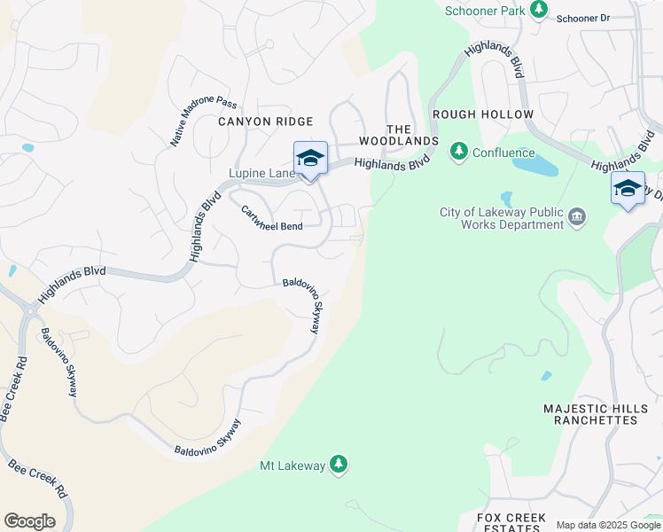 map of restaurants, bars, coffee shops, grocery stores, and more near 211 Vista Village Cove in Austin