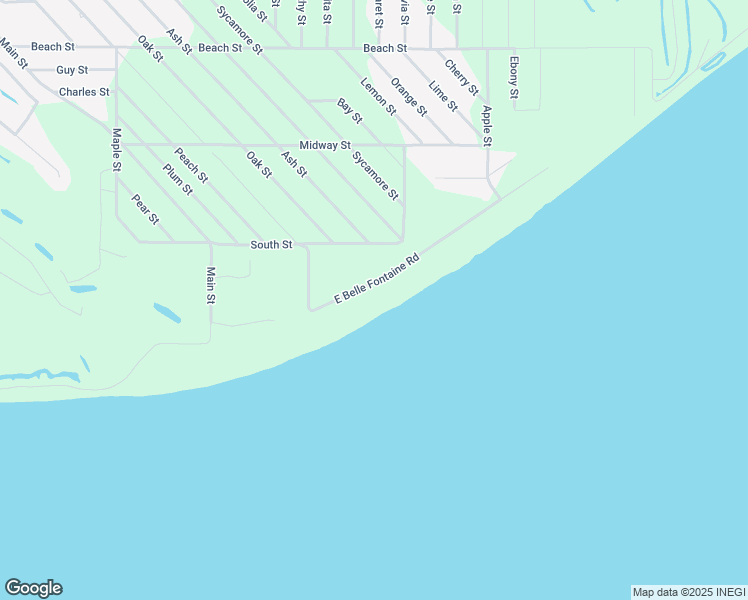 map of restaurants, bars, coffee shops, grocery stores, and more near 5205 East Belle Fontaine Road in Ocean Springs