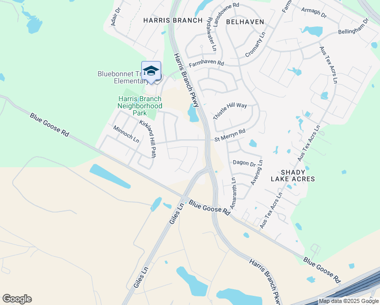 map of restaurants, bars, coffee shops, grocery stores, and more near 11105 Roderick Lawson Lane in Austin