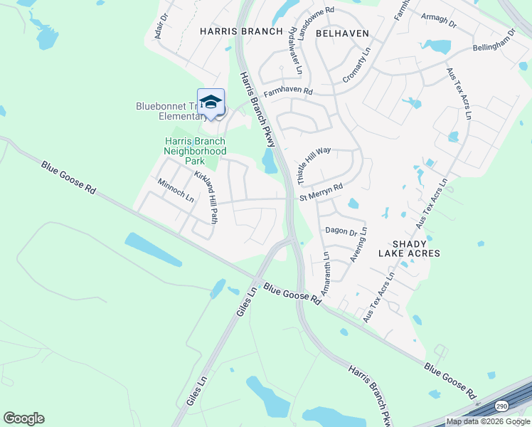 map of restaurants, bars, coffee shops, grocery stores, and more near 11105 Roderick Lawson Lane in Austin