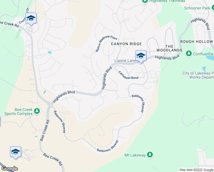map of restaurants, bars, coffee shops, grocery stores, and more near 511 Summer Wilson Cove in Austin