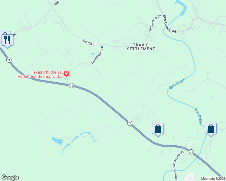 map of restaurants, bars, coffee shops, grocery stores, and more near 5000 Creek Meadow in Spicewood