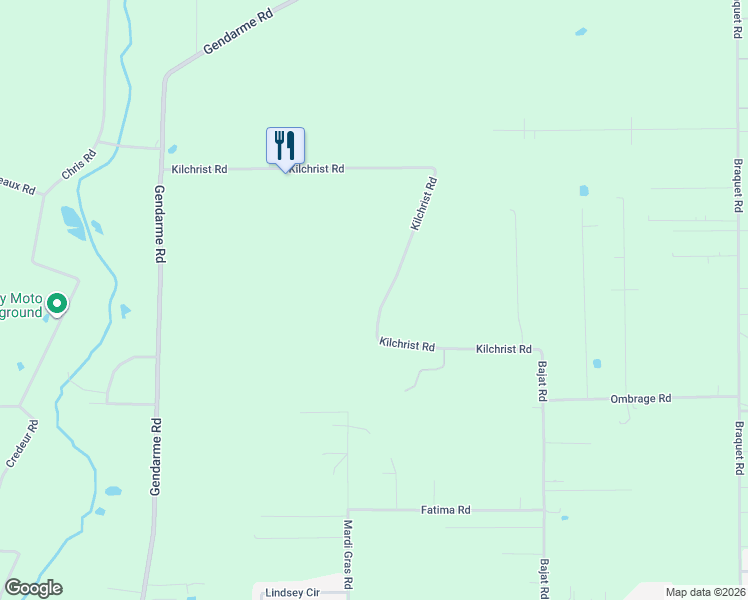 map of restaurants, bars, coffee shops, grocery stores, and more near 628 Kilchrist Road in Carencro