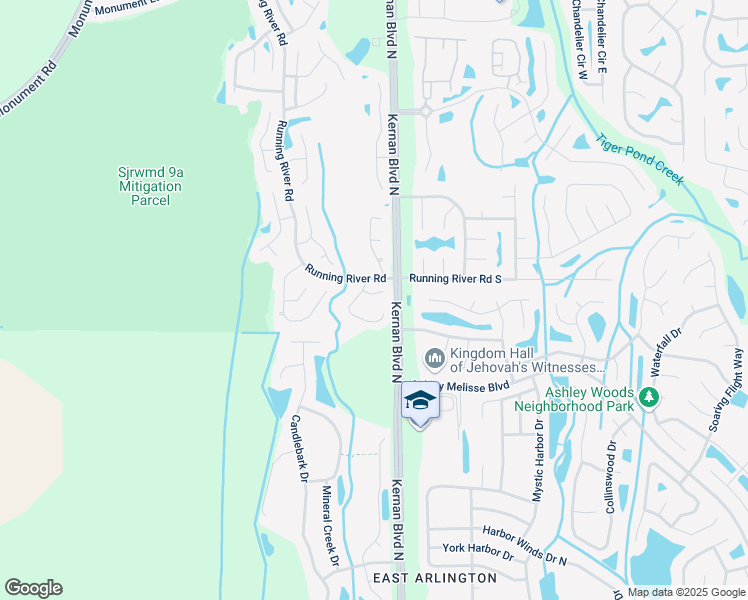 map of restaurants, bars, coffee shops, grocery stores, and more near 12310 Dunwoody Drive in Jacksonville