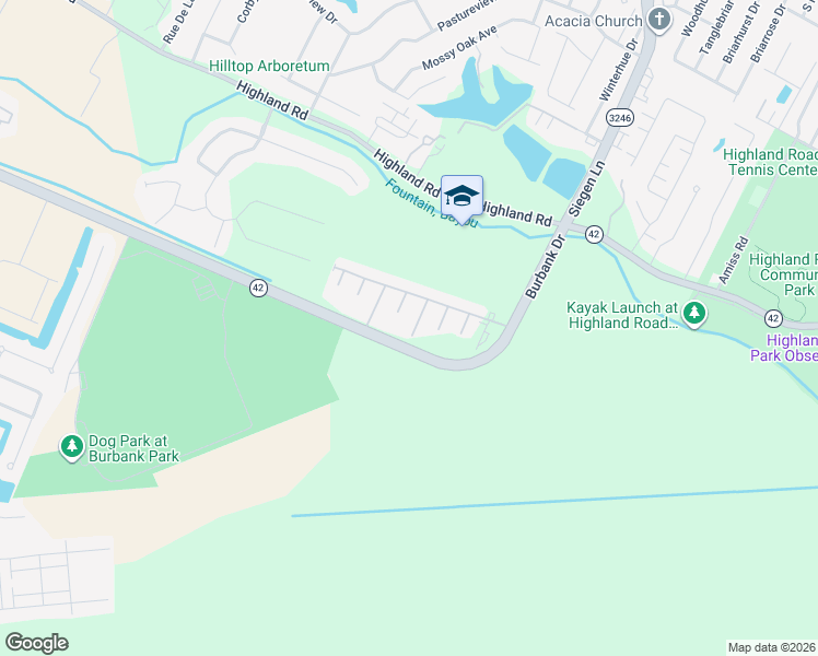 map of restaurants, bars, coffee shops, grocery stores, and more near 12727 Great Tern Avenue in Baton Rouge