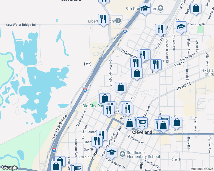 map of restaurants, bars, coffee shops, grocery stores, and more near 212 Akin Avenue in Cleveland