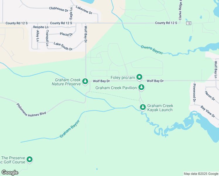 map of restaurants, bars, coffee shops, grocery stores, and more near 23200 Wolf Bay Drive in Foley