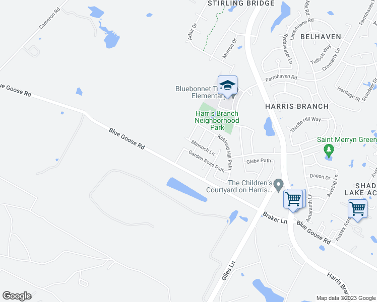 map of restaurants, bars, coffee shops, grocery stores, and more near 6200 Garden Rose Path in Austin