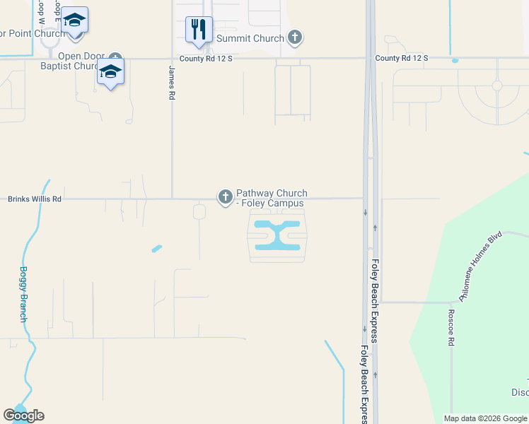 map of restaurants, bars, coffee shops, grocery stores, and more near Portofino Loop in Foley