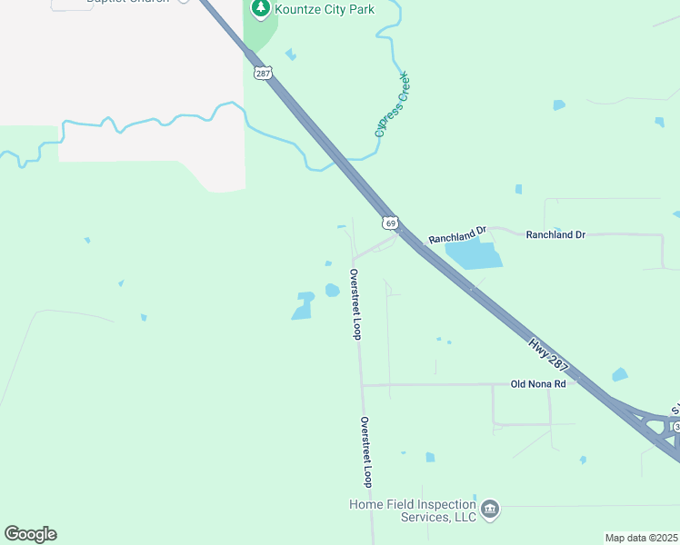 map of restaurants, bars, coffee shops, grocery stores, and more near 1462 Overstreet Loop in Kountze