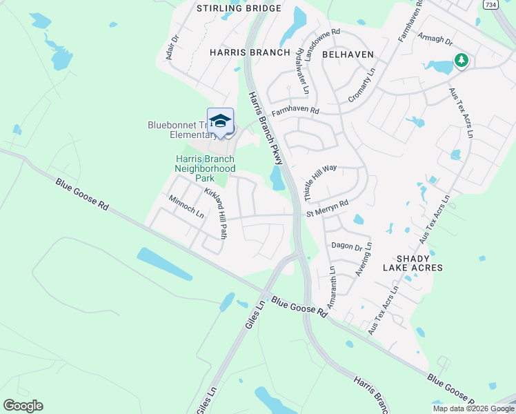 map of restaurants, bars, coffee shops, grocery stores, and more near 11216 Drumellan Street in Austin