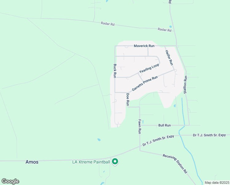 map of restaurants, bars, coffee shops, grocery stores, and more near 500 Garretts Prime Run in Pearl River