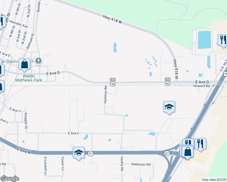 map of restaurants, bars, coffee shops, grocery stores, and more near 106 Quail Run in Silsbee