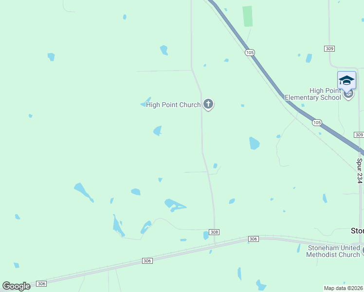 map of restaurants, bars, coffee shops, grocery stores, and more near 10484 County Road 308 in Navasota