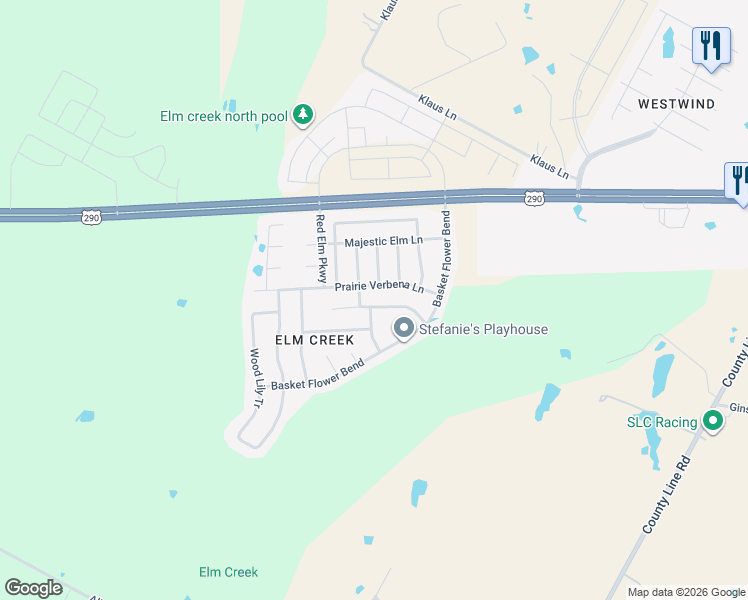 map of restaurants, bars, coffee shops, grocery stores, and more near 17925 Aleppo Pine in Elgin