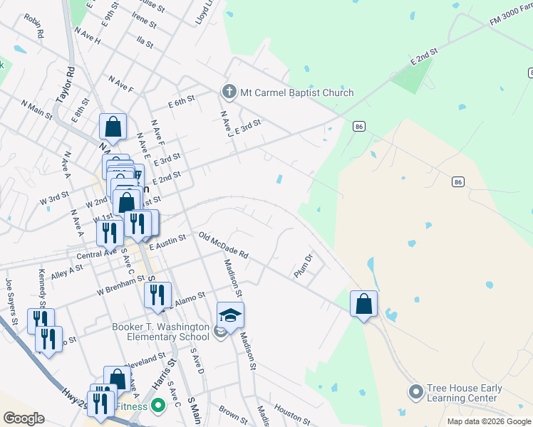 map of restaurants, bars, coffee shops, grocery stores, and more near 302 China Cove in Elgin