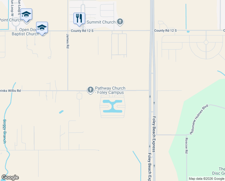 map of restaurants, bars, coffee shops, grocery stores, and more near Viabella Terra in Foley