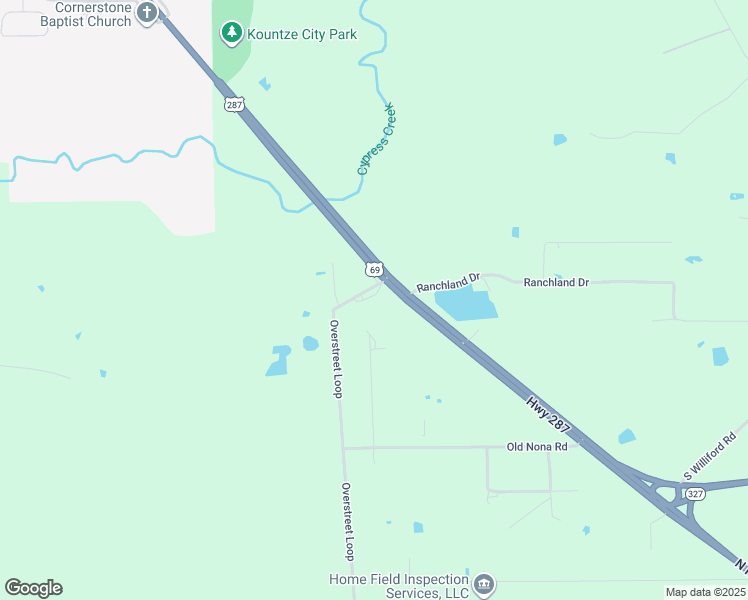 map of restaurants, bars, coffee shops, grocery stores, and more near 1401 Tall Timbers Drive in Kountze