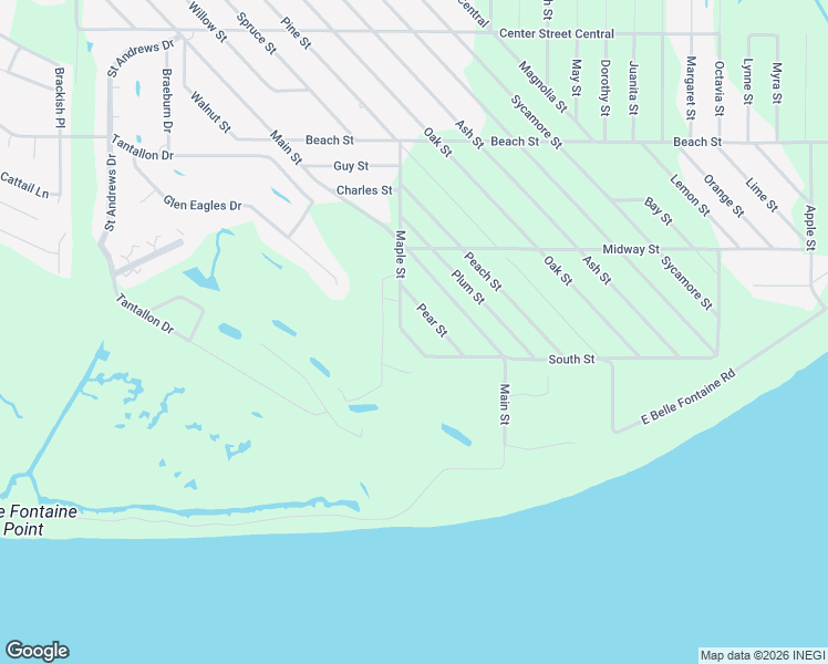 map of restaurants, bars, coffee shops, grocery stores, and more near 517-599 Maple Street in Ocean Springs