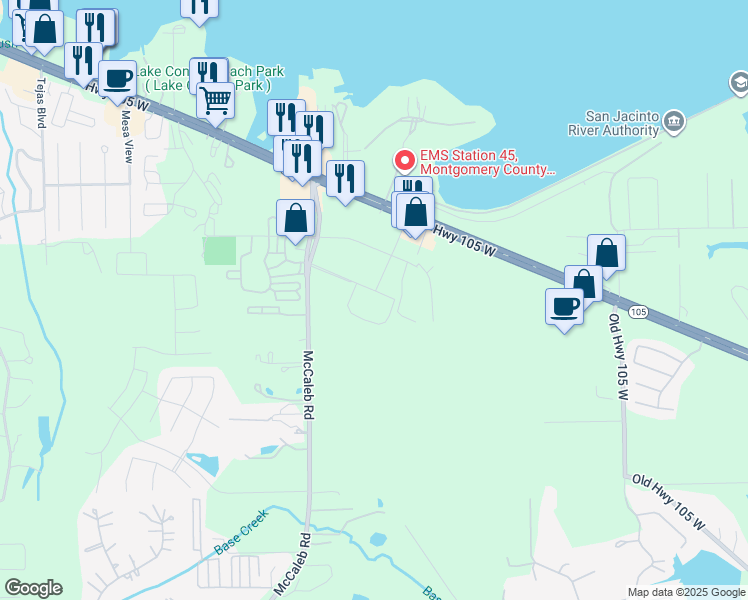 map of restaurants, bars, coffee shops, grocery stores, and more near 425 McCaleb Road in Montgomery