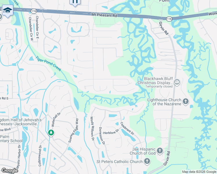 map of restaurants, bars, coffee shops, grocery stores, and more near 12459 Gately Road in Jacksonville