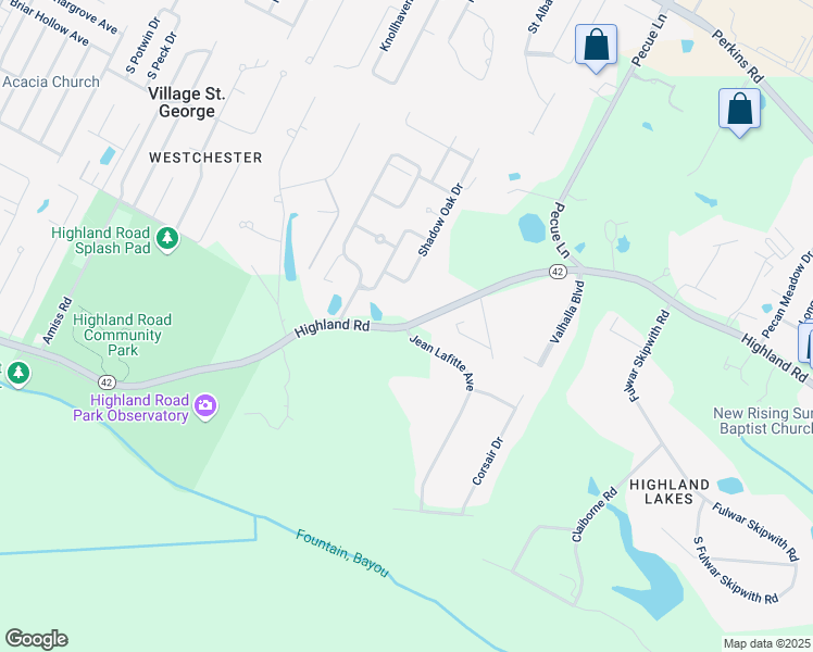 map of restaurants, bars, coffee shops, grocery stores, and more near 14747 Highland Road in Baton Rouge