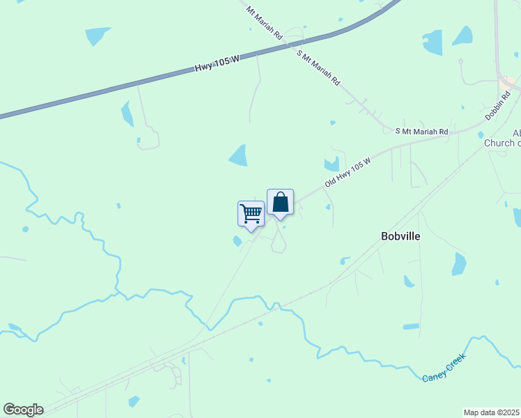 map of restaurants, bars, coffee shops, grocery stores, and more near 27234 Old Highway 105 West in Montgomery