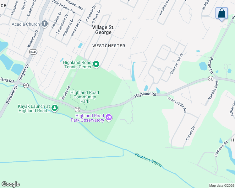 map of restaurants, bars, coffee shops, grocery stores, and more near 14145 Highland Road in Baton Rouge