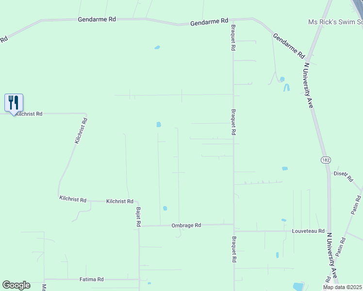 map of restaurants, bars, coffee shops, grocery stores, and more near 214 Dayna Drive in Carencro
