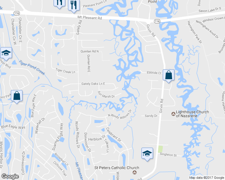 map of restaurants, bars, coffee shops, grocery stores, and more near 12519 Sun Palm Drive in Jacksonville