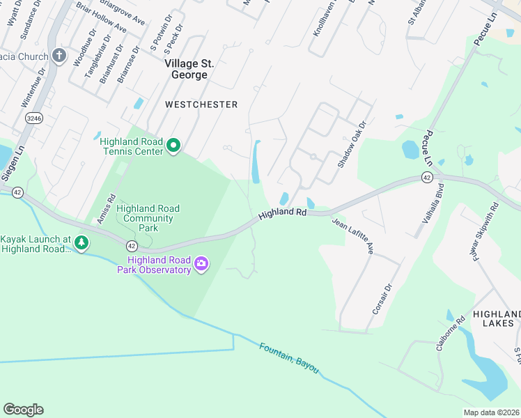 map of restaurants, bars, coffee shops, grocery stores, and more near 14521 Highland Road in Baton Rouge