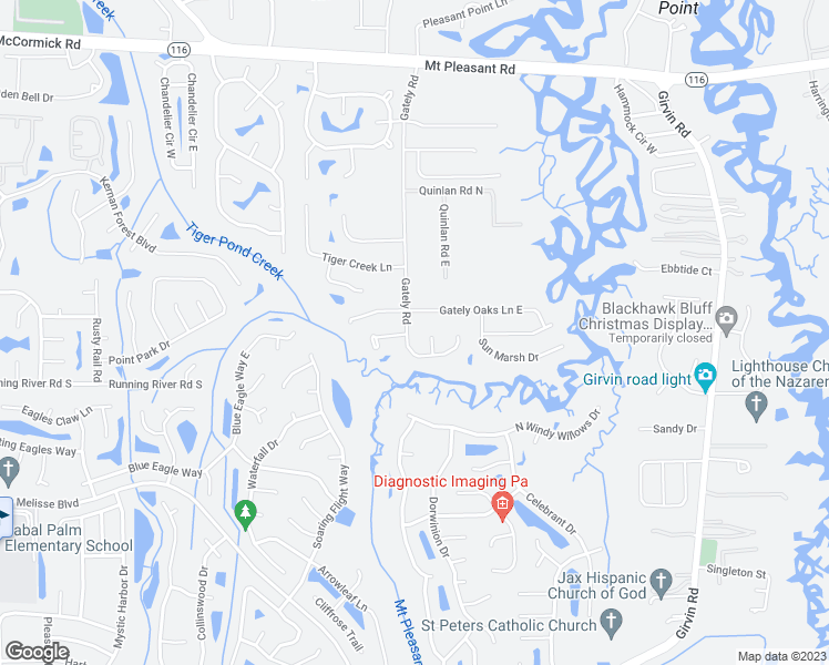 map of restaurants, bars, coffee shops, grocery stores, and more near 1337 Gately Road in Jacksonville
