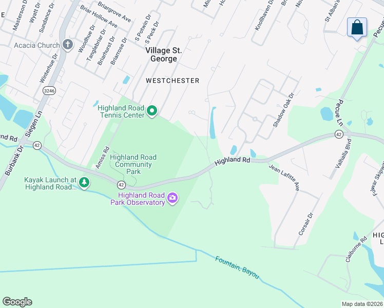 map of restaurants, bars, coffee shops, grocery stores, and more near 14145 Highland Road in Baton Rouge