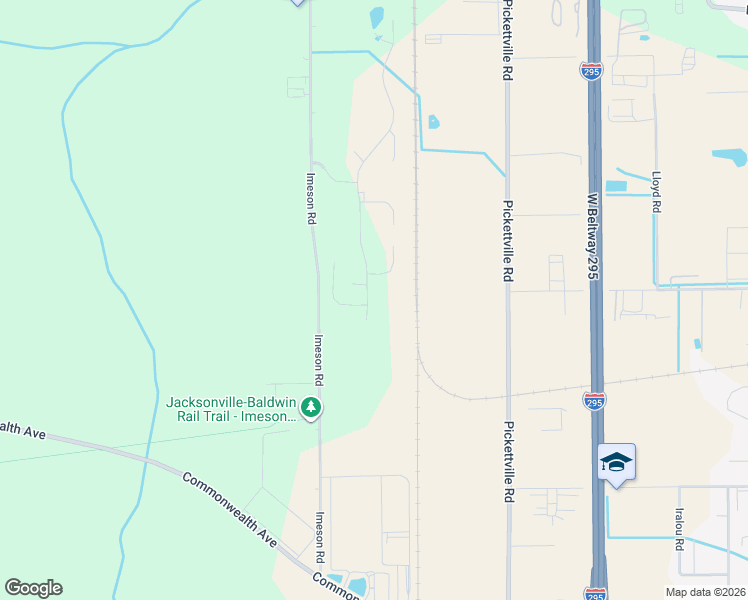 map of restaurants, bars, coffee shops, grocery stores, and more near 1976 Nottoway Woods Lane in Jacksonville