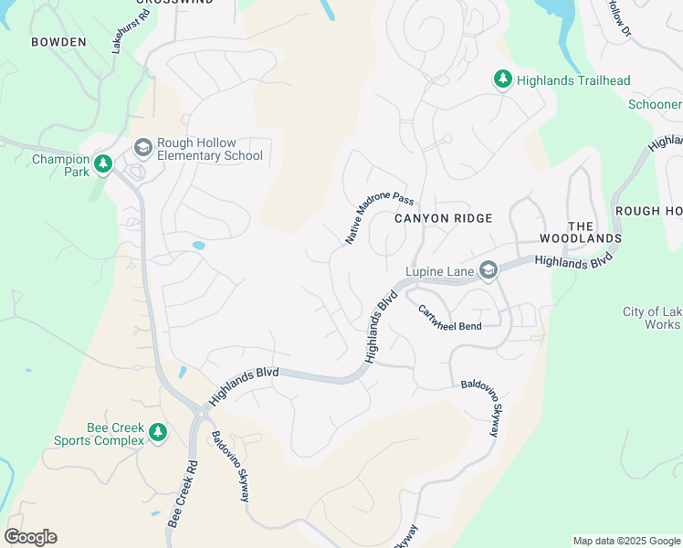 map of restaurants, bars, coffee shops, grocery stores, and more near 505 Forza Viola Way in Spicewood