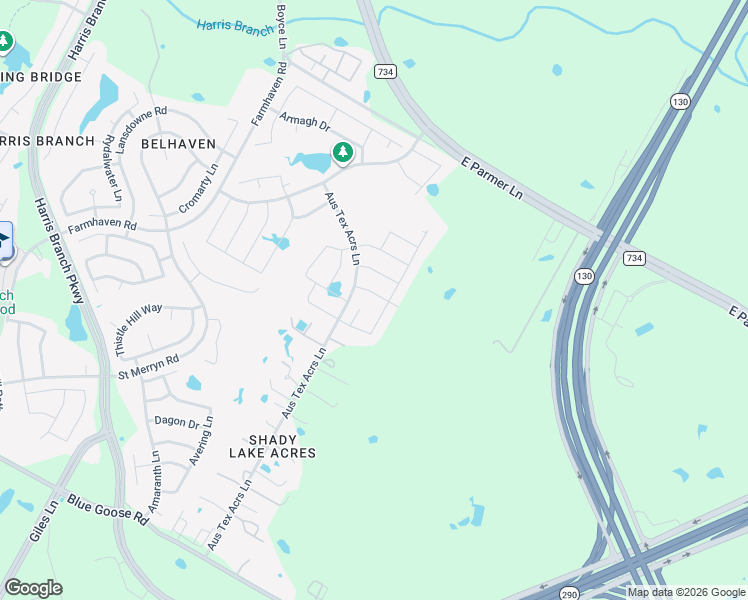 map of restaurants, bars, coffee shops, grocery stores, and more near 11604 Caithness Way in Austin