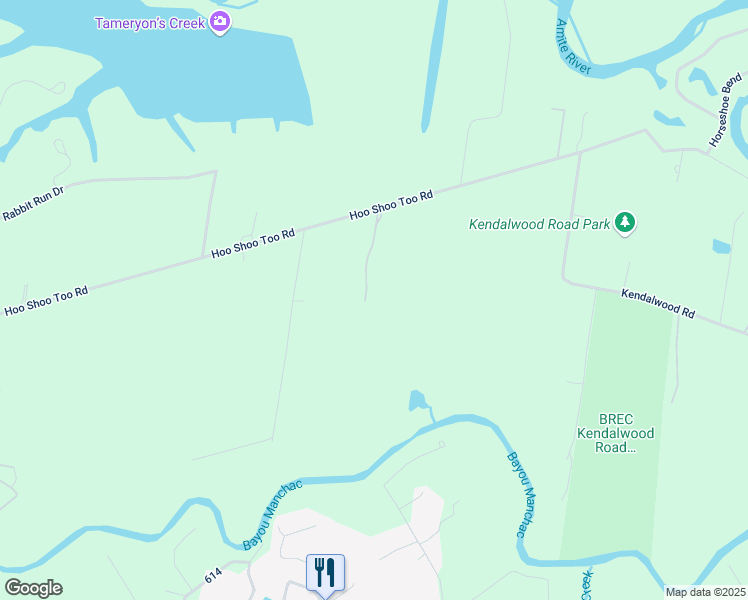 map of restaurants, bars, coffee shops, grocery stores, and more near 10657 Manchac Pass Avenue in Baton Rouge