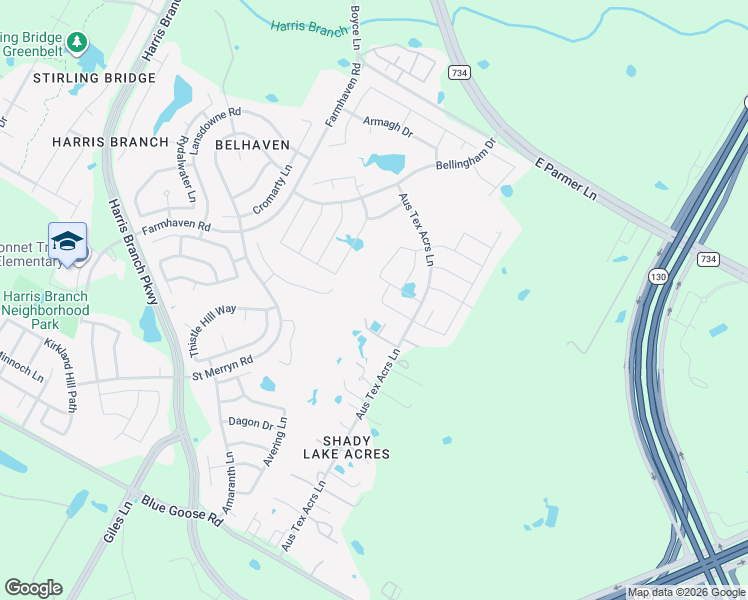map of restaurants, bars, coffee shops, grocery stores, and more near 7309 Sligo Drive in Austin