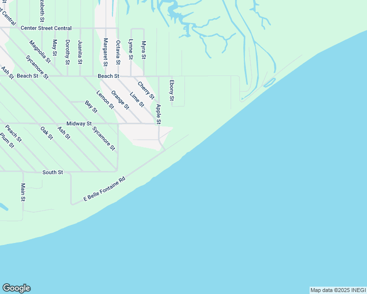 map of restaurants, bars, coffee shops, grocery stores, and more near 4800 East Belle Fontaine Road in Ocean Springs
