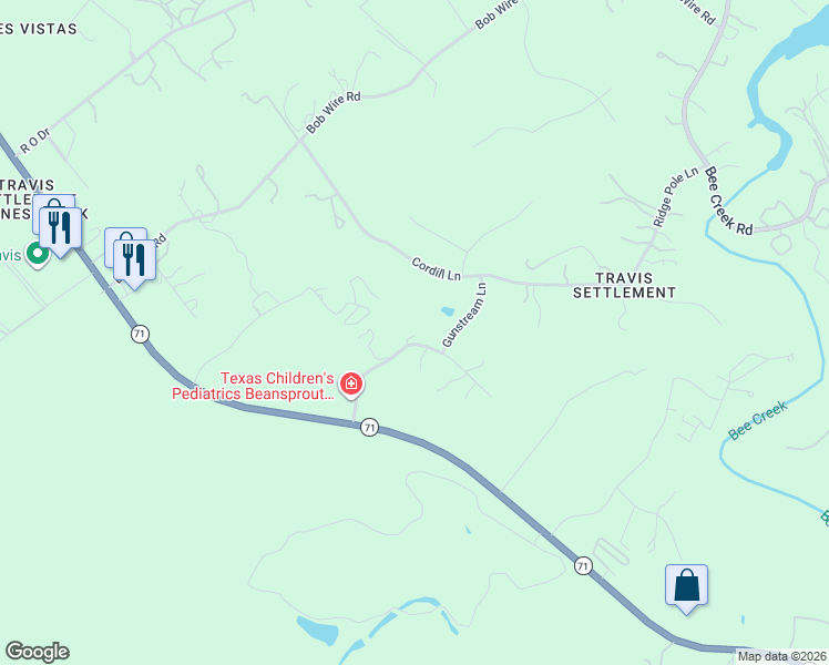 map of restaurants, bars, coffee shops, grocery stores, and more near 20310 Haystack Cove in Spicewood