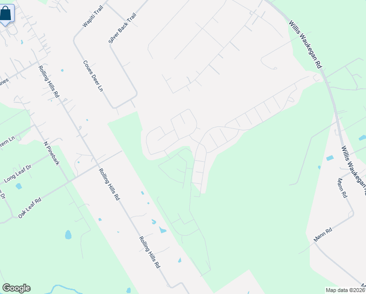 map of restaurants, bars, coffee shops, grocery stores, and more near 9732 Caney Bend Road in Conroe