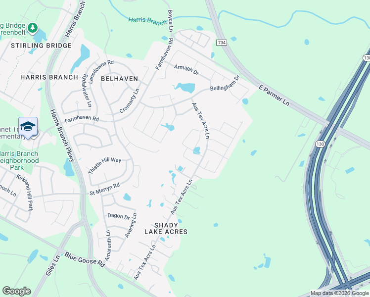 map of restaurants, bars, coffee shops, grocery stores, and more near 7309 Sligo Drive in Austin