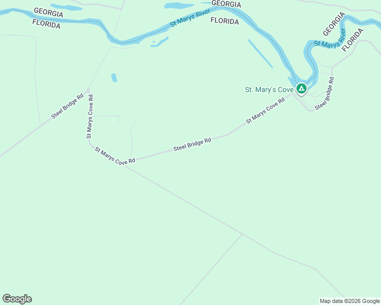 map of restaurants, bars, coffee shops, grocery stores, and more near Saint Marys Cove Road in Macclenny