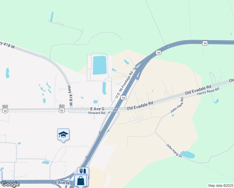 map of restaurants, bars, coffee shops, grocery stores, and more near 1575 U.S. 96 in Silsbee
